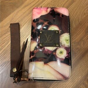 Floral and Animal Print Wristlet Wallet